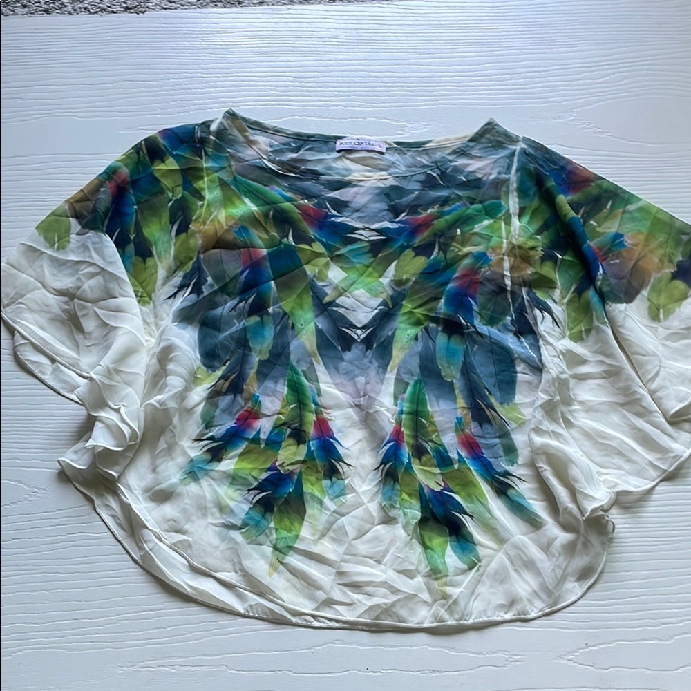 Body Central Blue Green Blouse